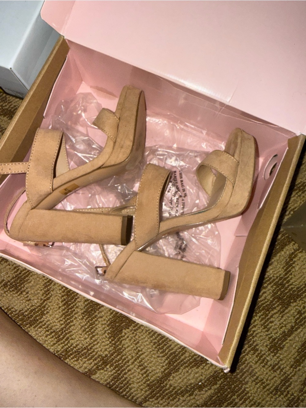 Charlotte Russe Nude Block Heels